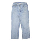 CARHARTT Mens Jeans Blue Regular Straight Denim Light W30 L27 Zip Cotton Blend