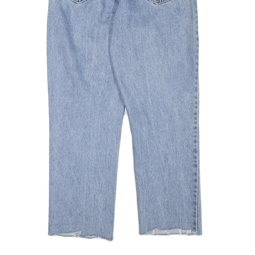 CARHARTT Mens Jeans Blue Regular Straight Denim Light W30 L27 Zip Cotton Blend