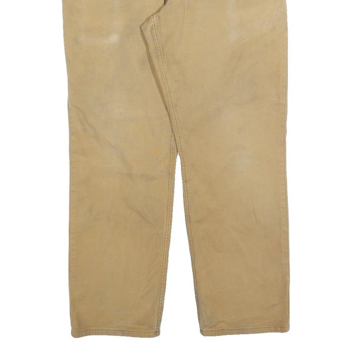 CARHARTT Mens Jeans Beige Relaxed Straight Denim Medium W34 L30 Workwear Durable