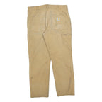 CARHARTT Mens Jeans Beige Relaxed Straight Denim Medium W34 L30 Workwear Durable