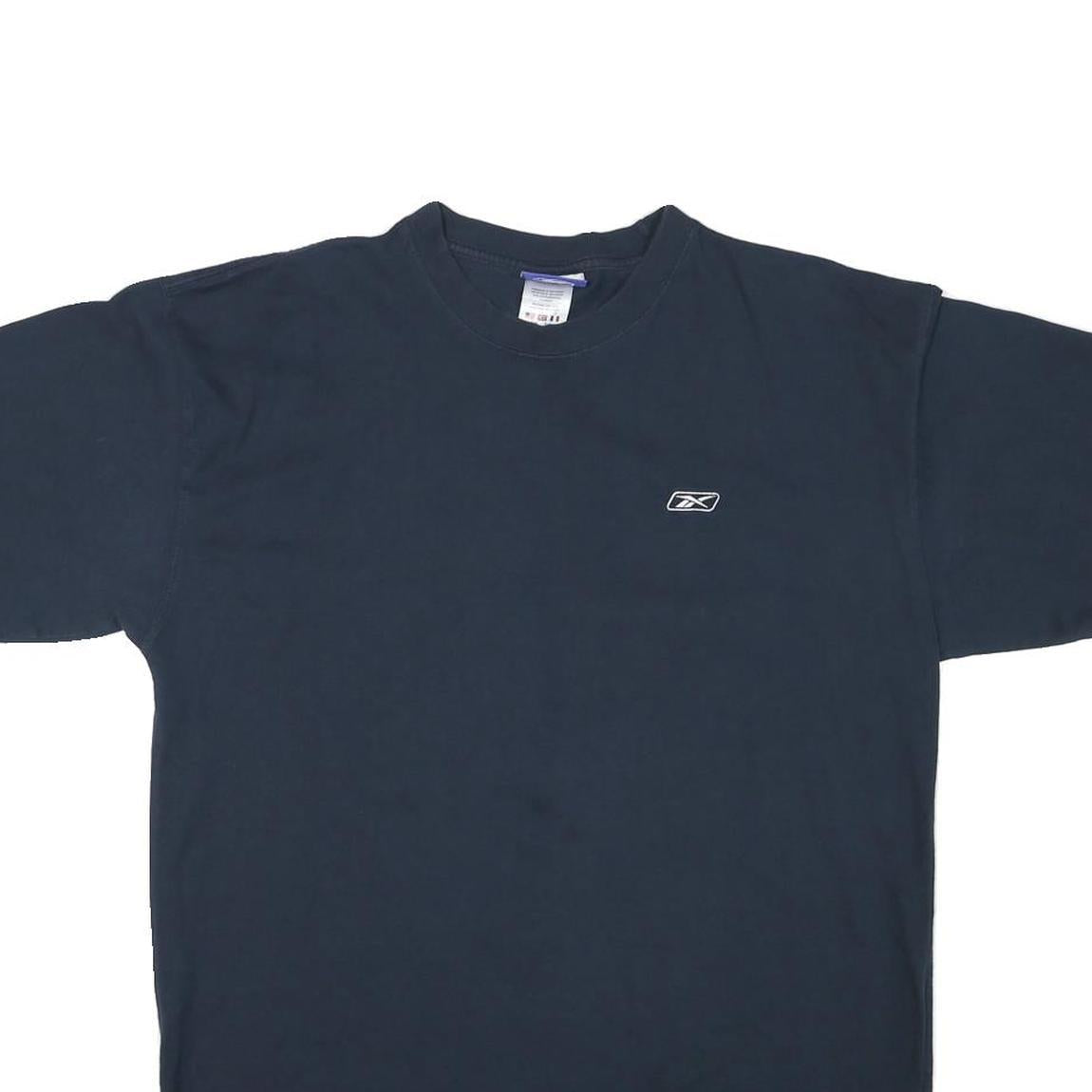 REEBOK Mens Black Classic T-Shirt L Short Sleeve Crew Neck Cotton Blend