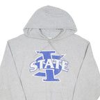 CHAMPION Mens Grey State Logo Pullover Hoodie M Cotton Blend Casual