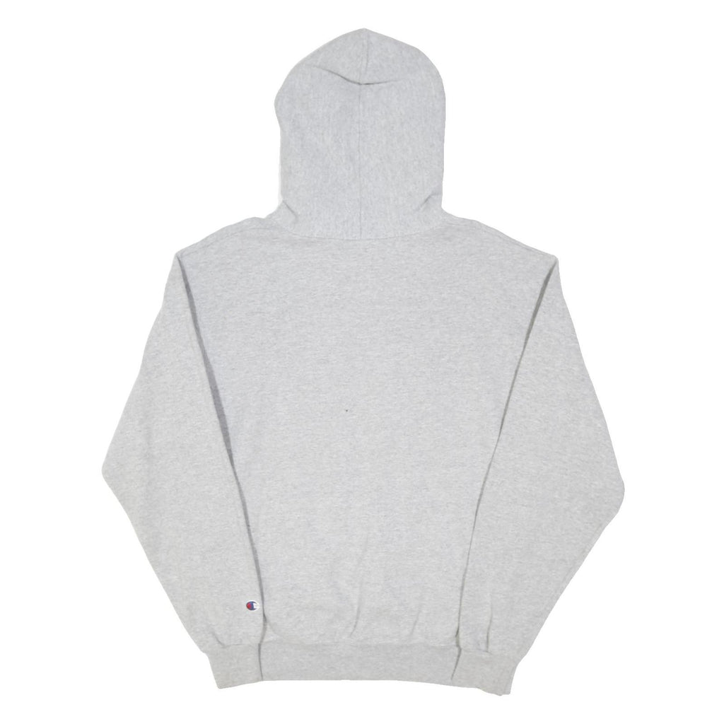 CHAMPION Mens Grey State Logo Pullover Hoodie M Cotton Blend Casual