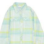 COLUMBIA Womens Shirt Green Check Long Sleeve M