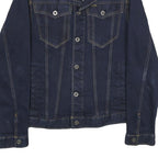 G-STAR Mens Blue Denim Jacket M Cotton Button Plain Classic Fit Workwear