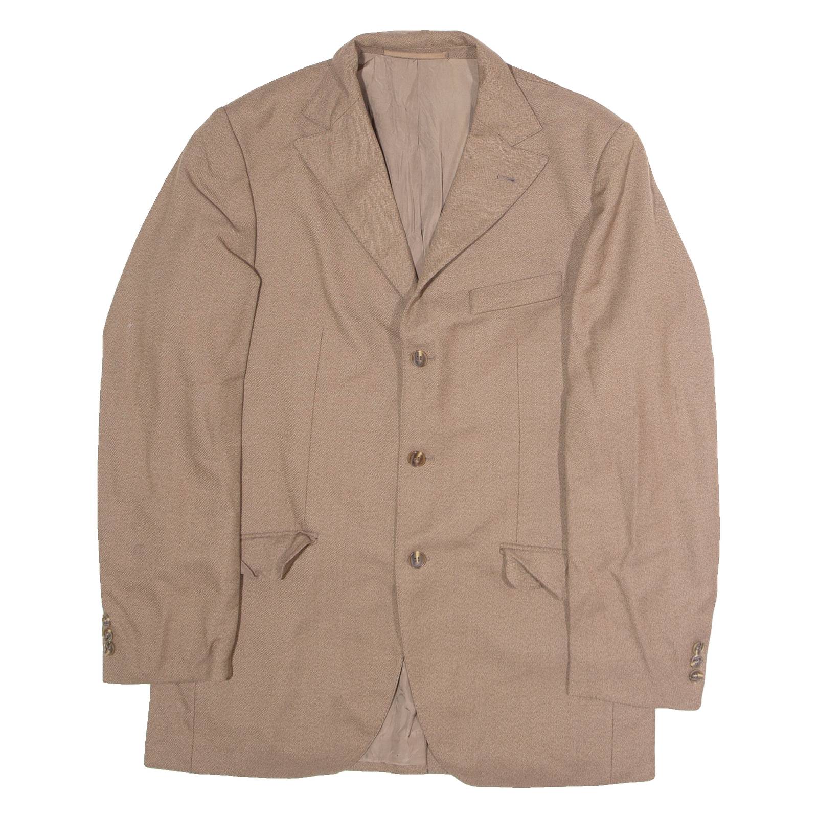 GRANICHER Mens Blazer Jacket Beige Wool S