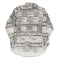 HESS MATTER Mens Beige Pattern Shirt L Cotton Blend Long Sleeve Casual