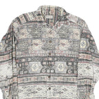 HESS MATTER Mens Beige Pattern Shirt L Cotton Blend Long Sleeve Casual