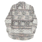 HESS MATTER Mens Beige Pattern Shirt L Cotton Blend Long Sleeve Casual