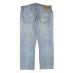 LEVI'S 501 Mens Jeans Blue Regular Straight Denim Light W36 L27 Classic Button