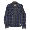 G-STAR Mens Blue & Black Check Shirt M Casual Cotton Long Sleeve Button