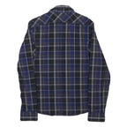 G-STAR Mens Blue & Black Check Shirt M Casual Cotton Long Sleeve Button