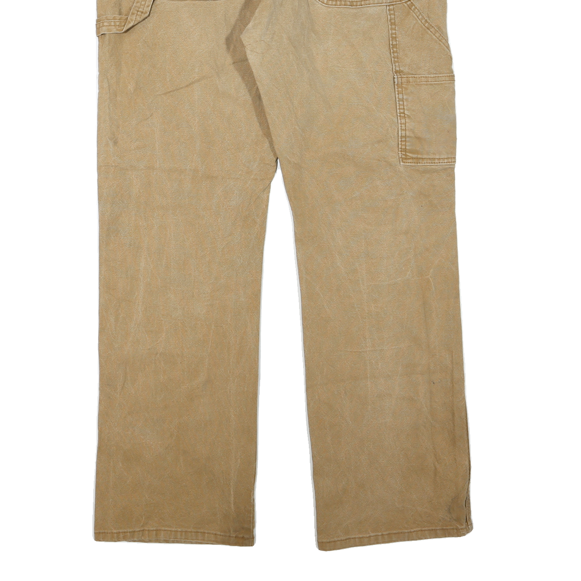 DICKIES Mens Regular Fit Jeans Beige Cotton Blend W36 L31 Workwear Zip Closure