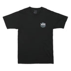 VANS Mens Black Classic Logo Print T-Shirt S Short Sleeve Crew Neck Cotton Blend