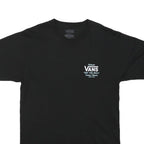 VANS Mens Black Classic Logo Print T-Shirt S Short Sleeve Crew Neck Cotton Blend