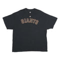 MAJESTIC Mens Black Giants Graphic T-Shirt 2XL Short Sleeve Crew Neck