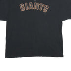 MAJESTIC Mens Black Giants Graphic T-Shirt 2XL Short Sleeve Crew Neck