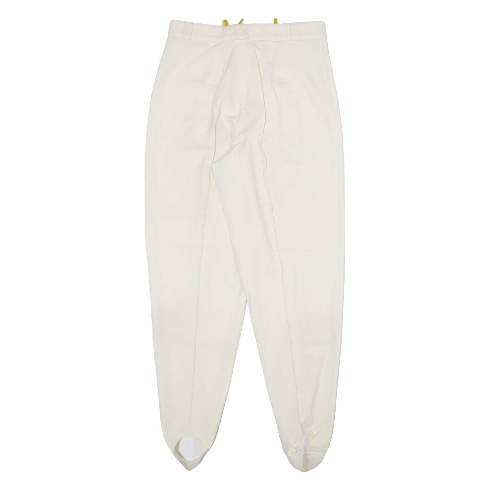 SPENGLER Womens Trousers Cream Regular Tapered Wool W28 L30