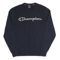 CHAMPION Mens Black Cotton Blend Crew Neck Sweatshirt S Branded Casual