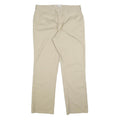 DICKIES Womens Regular Beige Cotton Blend Trousers W34 L31 Classic Straight Zip