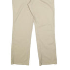 DICKIES Womens Regular Beige Cotton Blend Trousers W34 L31 Classic Straight Zip