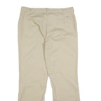 DICKIES Womens Regular Beige Cotton Blend Trousers W34 L31 Classic Straight Zip
