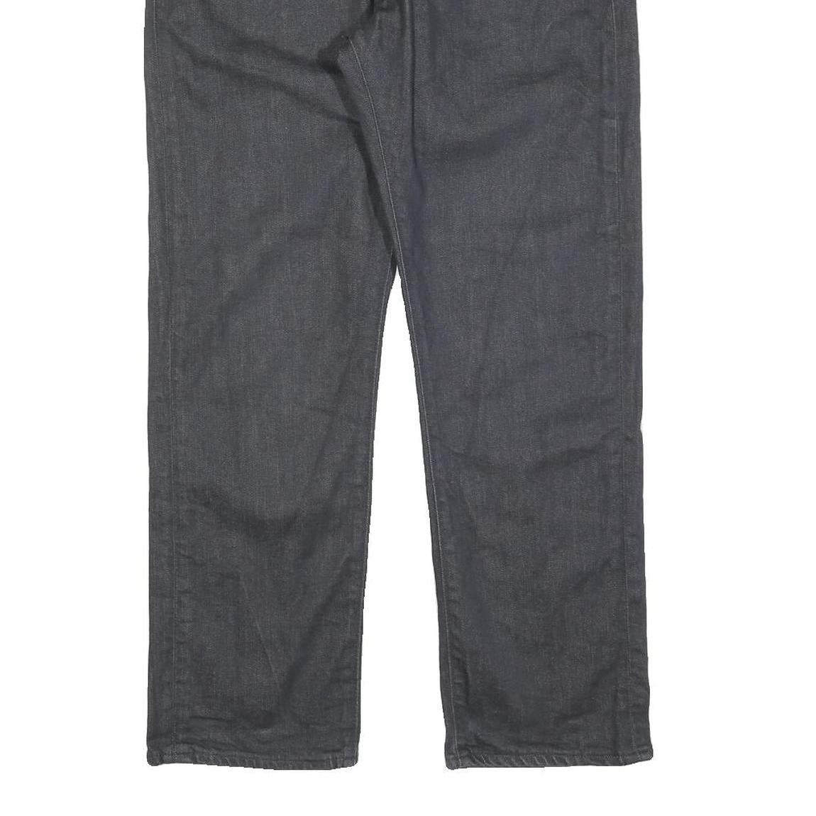 LEVI'S 504 Mens Jeans Black Regular Straight Denim Raw W33 L27 Classic Style