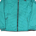 THE NORTH FACE Womens Blue & Black Outdoor Jacket L Polyester Blend Woven Plain