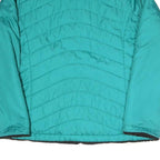 THE NORTH FACE Womens Blue & Black Outdoor Jacket L Polyester Blend Woven Plain