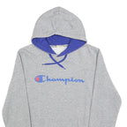 CHAMPION Mens Grey & Purple Pullover Hoodie S Cotton Blend Casual