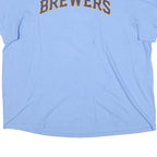 NIKE Mens Blue Brewers Graphic T-Shirt 2XL Short Sleeve Crew Neck Sportswear