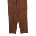 DISMERO Womens Cotton Blend Brown Regular Trousers W28 L28 Stylish Comfort