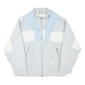 ALPIN Womens Light Blue & White Jacket M Polyester Blend Zip Casual Outerwear