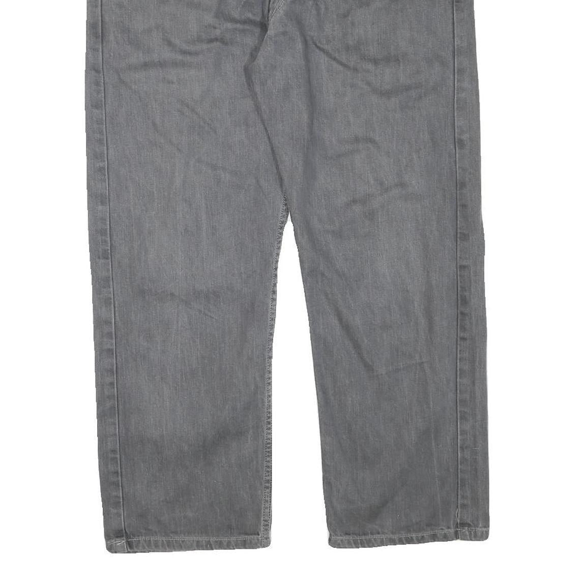 LEVI'S Mens Jeans Grey Regular Straight Denim W36 L25 Cotton Blend Zip