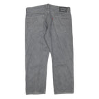 LEVI'S Mens Jeans Grey Regular Straight Denim W36 L25 Cotton Blend Zip