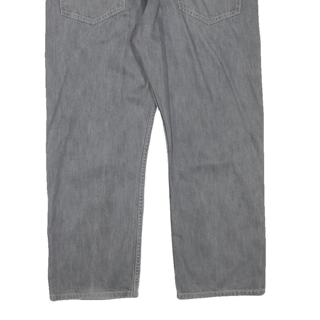 LEVI'S Mens Jeans Grey Regular Straight Denim W36 L25 Cotton Blend Zip
