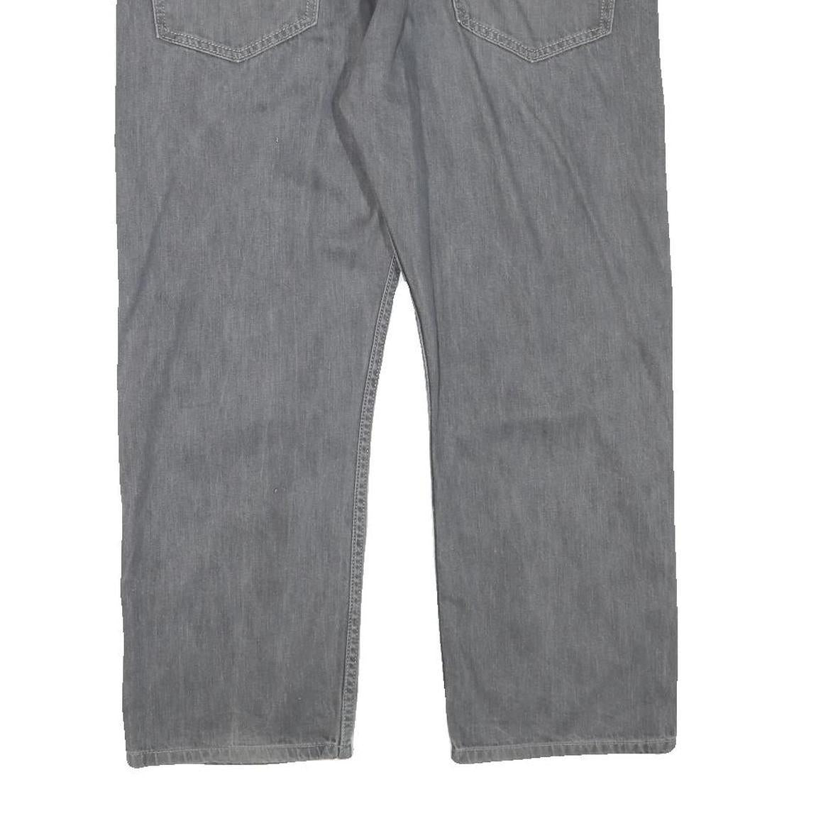 LEVI'S Mens Jeans Grey Regular Straight Denim W36 L25 Cotton Blend Zip