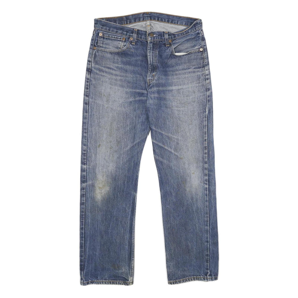 LEVI'S 751 Mens Jeans Blue Relaxed Straight Denim Medium W34 L30 Classic Zip