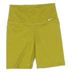 NIKE Womens Shorts Olive Green Cycling M W26 Polyester Comfort Fit