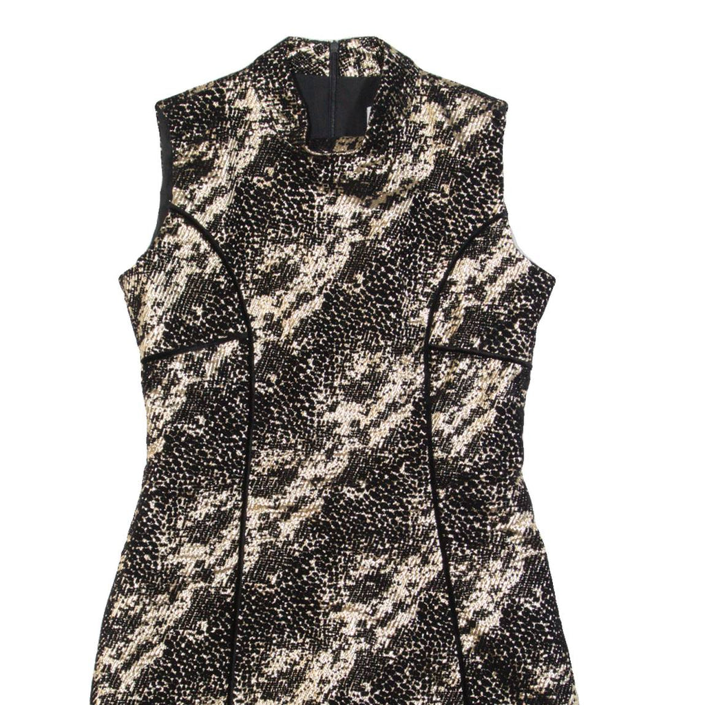 COAST Womens Bodycon Dress Black Striped Sleeveless Short UK 10