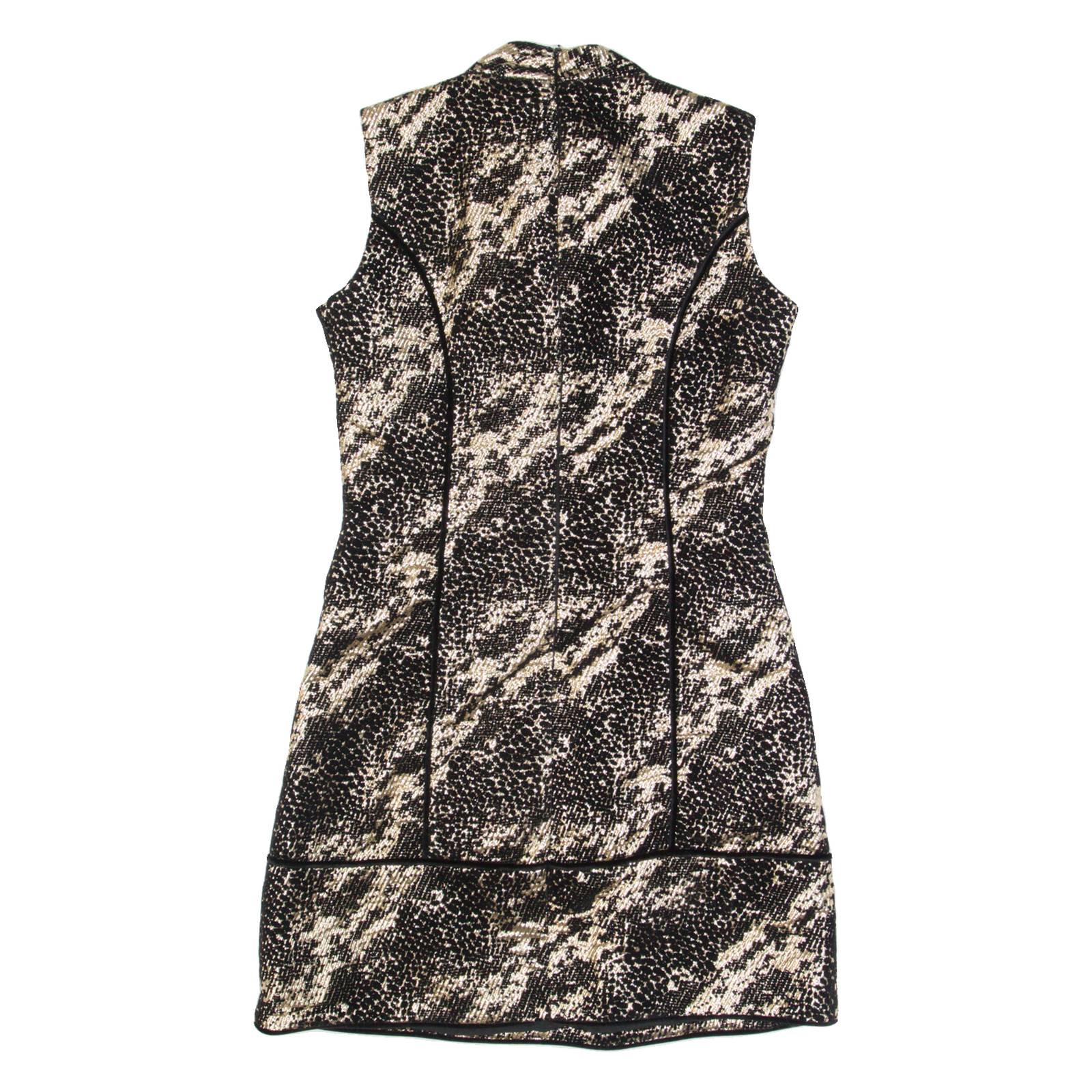 COAST Womens Bodycon Dress Black Striped Sleeveless Short UK 10