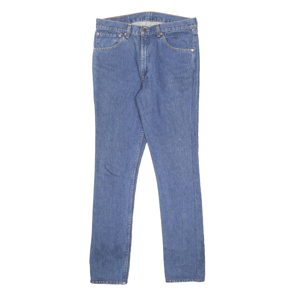 LEVI'S Mens Blue Slim Skinny Denim Medium Cotton W34 L34 Classic Zip Jeans
