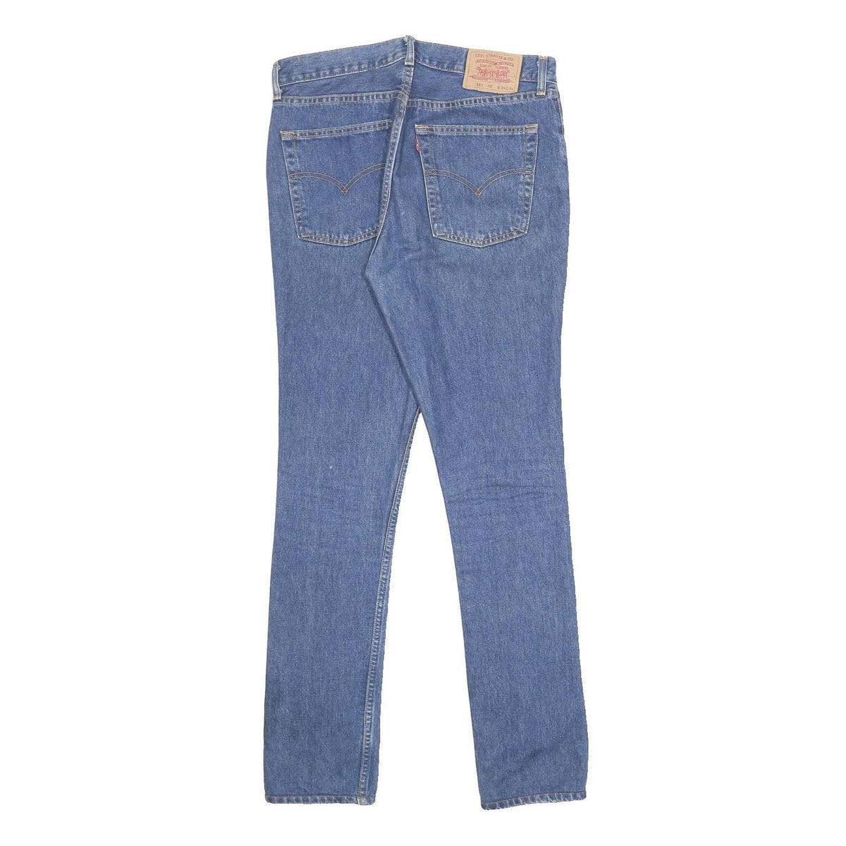LEVI'S Mens Blue Slim Skinny Denim Medium Cotton W34 L34 Classic Zip Jeans