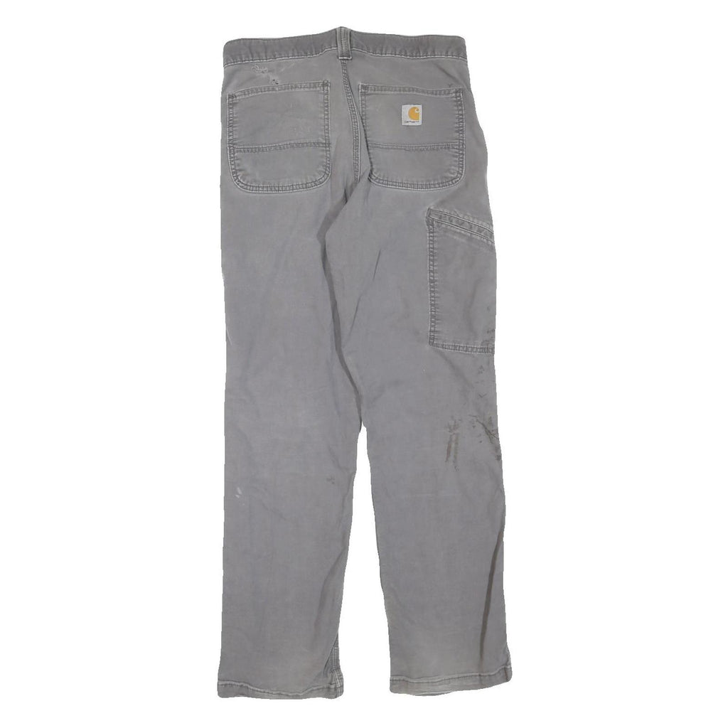 CARHARTT Mens Cotton Blend Grey Regular Fit Straight Leg Trousers W31 L32
