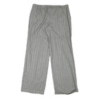 ESCADA Womens Cotton Blend Grey Pinstripe Regular Straight Trousers W34 L33