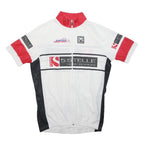 SANTINI Mens White & Red Granfondo Sangottardo Racing Cycling Jersey L Short