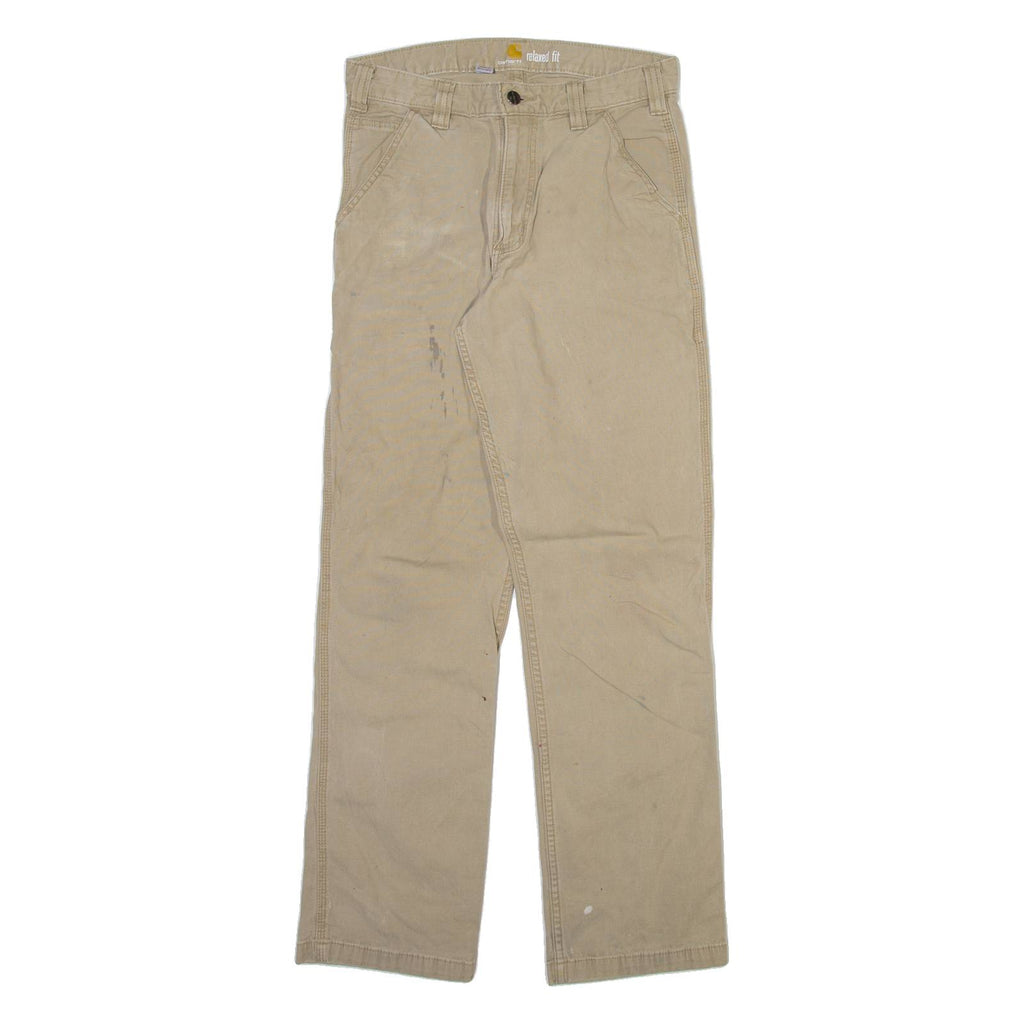 CARHARTT Carpenter Mens Trousers Beige Relaxed Straight W30 L32