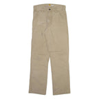 CARHARTT Carpenter Mens Trousers Beige Relaxed Straight W30 L32