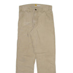 CARHARTT Carpenter Mens Trousers Beige Relaxed Straight W30 L32