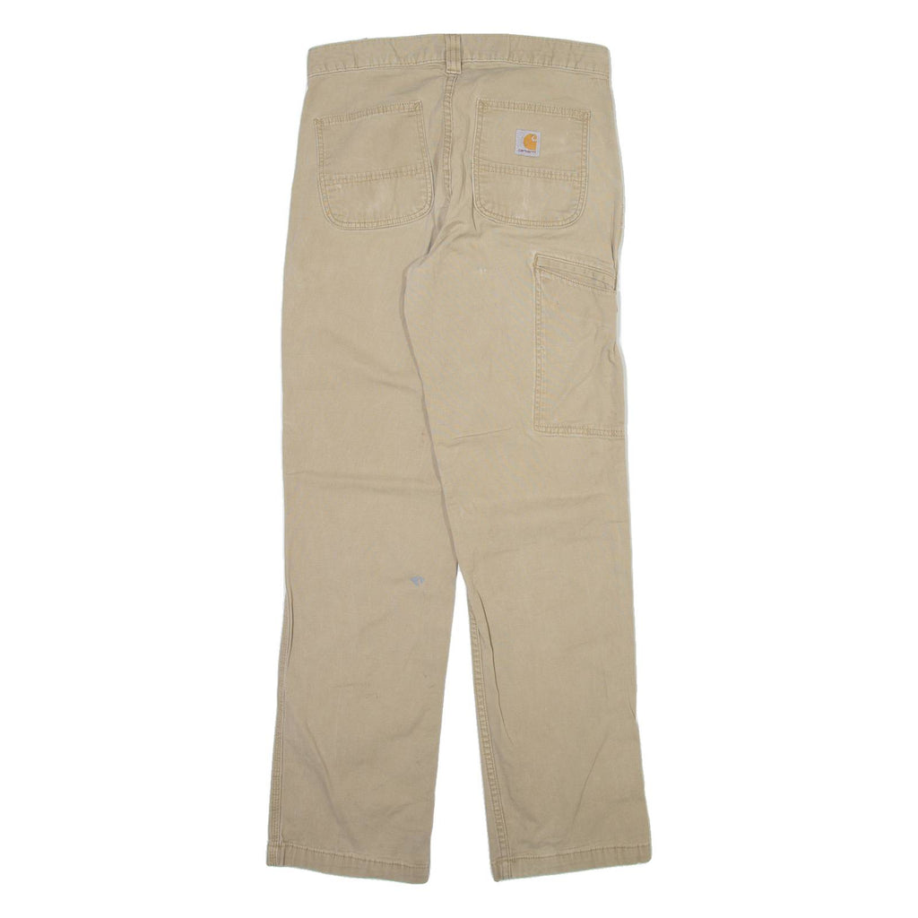 CARHARTT Carpenter Mens Trousers Beige Relaxed Straight W30 L32